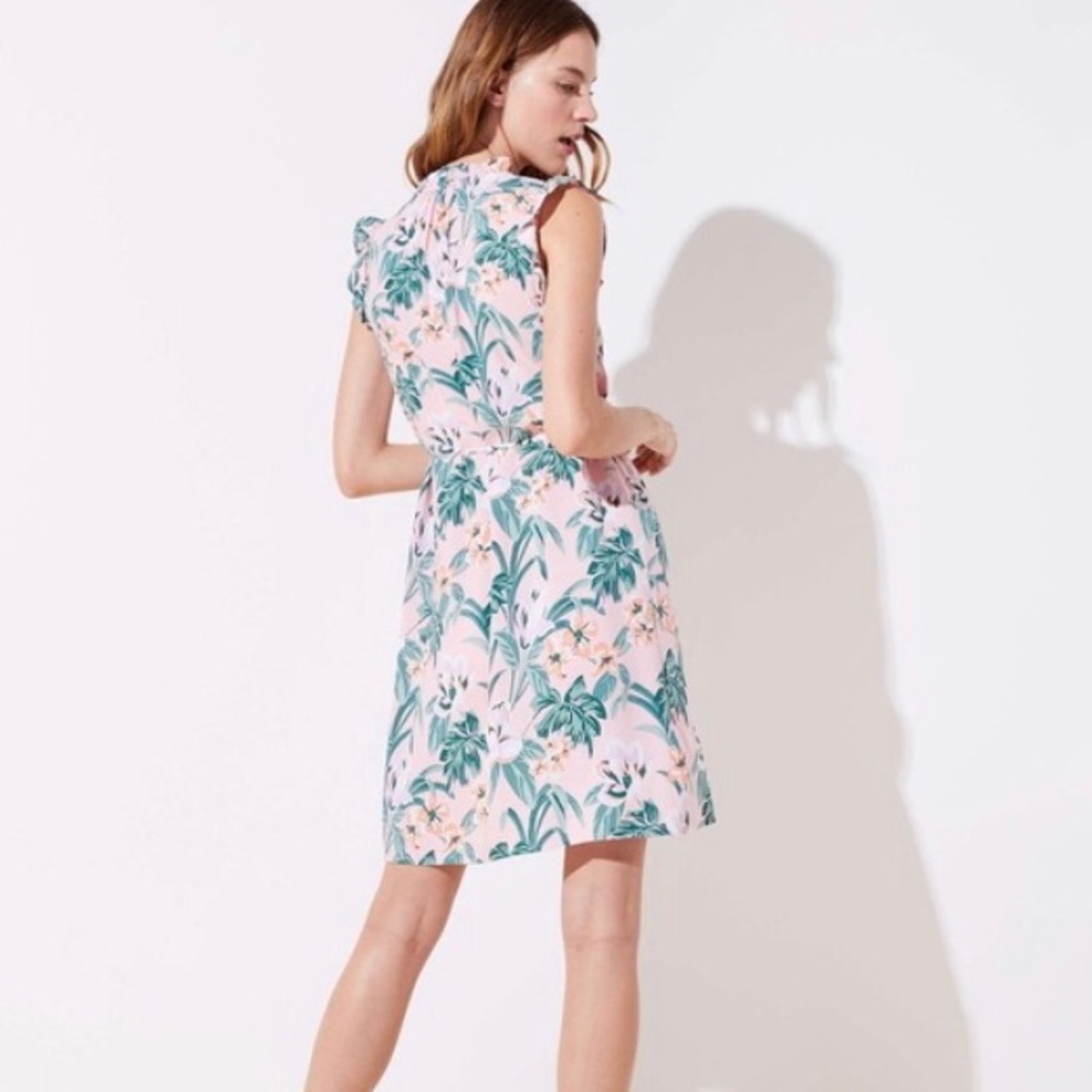 loft | lily ruffle tie waist dress.